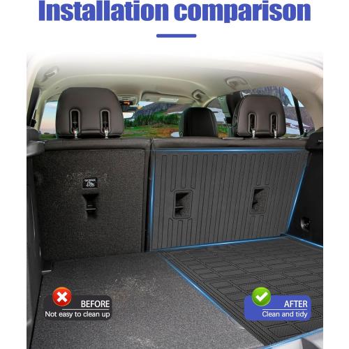Cargo Liners Backrest Mat for Buick Encore GX Accessories 2020-2025 2026 with Hook&Loop Rear Trunk Mat Rear Seat Back Cover Protector All Weather Anti-Slip Split Dog Liner