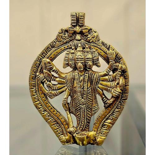 Gold eSplanade Brass Panchmukhi Hanuman Wall Hanging Anjaneya Pavan Putra Bajrangbali Maruti Idol Murti Moorti Statue - 6 Inches