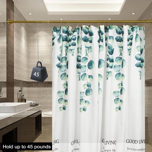 Artiwell Heavy Duty Shower Rod, Adjustable Shower Curtain Rod, Expandable 47-84 Inch, Permanent Mount Shower Rod, Never Rust Stainless Steel For Window Curtain and Closet, Brushed Gold