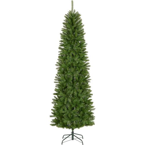 National Tree Company 7.5 ft Unlit Kingswood Fir Slim Artificial Christmas Tree, 1,075 Tips, Includes Stand, Green