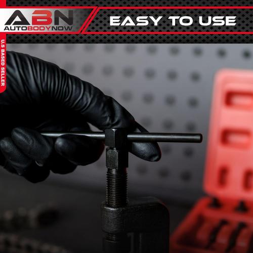 ABN Chain Breaker Tool Kit with Storage Case - 13 Piece Rivet and Roller Chain Link Removal Tool for 35 to 630 Motorcycle, Bike, ATV Chains
