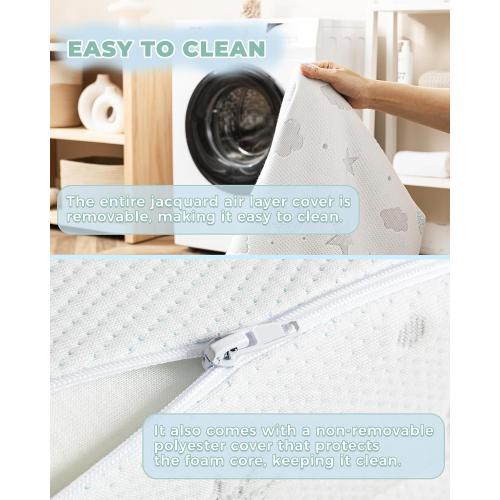 Trifold Pack and Play Mattress 38x26'' Breathable Soft Plush Memory Foam for Baby Toddler Travel Includes Carry Bag Removable Washable Cover Fits Play Pen Playard Pack n Play Mattress Pad