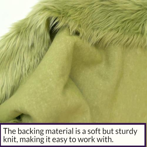 Bianna Olive Green Faux Fur Fabric, by The Yard, American Seller, Luxury Shag Shaggy Material for Crafting, Sewing, Costumes, Fursuits, Home Decor (5x60 inches)