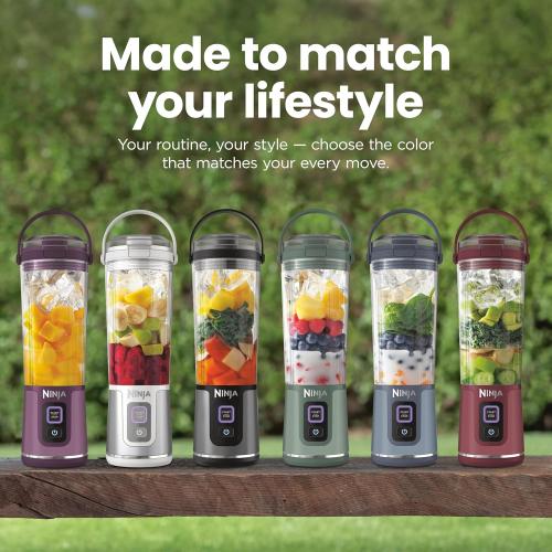 Ninja BC151BK Blast Portable Blender, Cordless, 18oz. Vessel, Personal Blender-for Shakes & Smoothies, BPA Free, Leakproof-Lid & Sip Spout, USB-C Rechargeable, Dishwasher Safe Parts, Black
