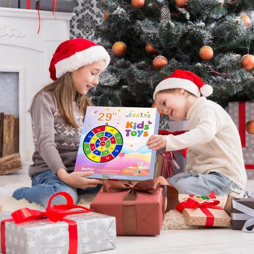 BooTaa 29 Large Dart Board for Kids, Kids Dart Board with Sticky Balls, Boys Toys, Indoor/Sport Outdoor Fun Party Play Game Toys, Birthday Gifts for 3 4 5 6 7 8 9 10 11 12 Year Old Boys Girls