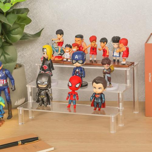 Display Shelf Cupcake Stand 3 Tier Desktop Perfume Organizer 12*6Inches Clear Acrylic Stand Cake Stands Dessert Table Display Set