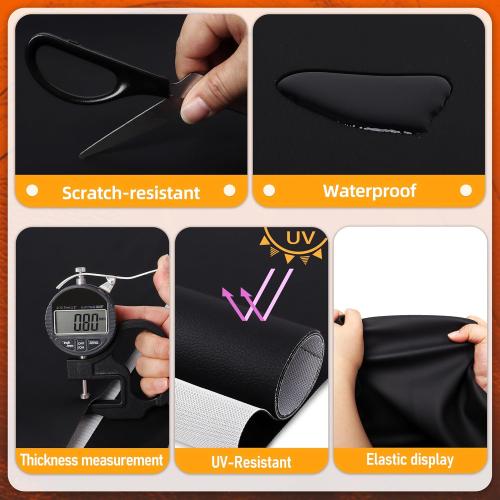 Self-Adhesive Marine Vinyl Faux Leather: Meneng 2 Yard Roll Heavy Duty Boat Seat Vinyl - Waterproof & Scratch-Resistant for Marine Upholstery - Leather Repair Patch for Furniture Sofa Couch