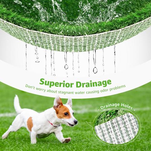 2Pack 18.75x15 Artificial Dog Grass Pee Pad 18.75x15 2 Pack, Washable Indoor Potty Training Replacement Turf for Puppy, Reusable Realistic Grass Mat for Dogs