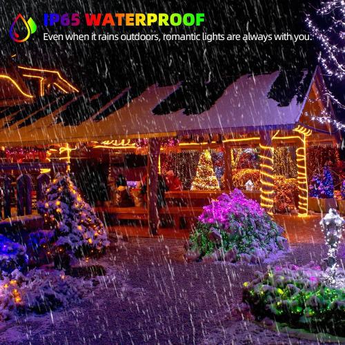 Chuya Christmas String Lights 500 Led Light Color Changing Warm White & Muticolor 11 Modes UL588 for Christmas Tree Lights Decoration Outdoor