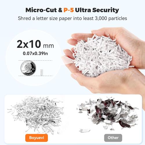 200-Sheet Auto Feed Paper Shredder, Touchscreen Heavy Duty Shredders, 40 Min Non-Stop, P-5 Ultra Security Commercial Shredder for Home Office, Micro Cut with Wheels, 5.8 Gal Bin, <60 dB