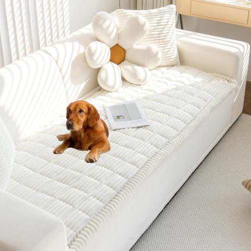 Mivnue Pet Couch Cover, Couch Covers for Dogs, Washable Dog Sofa Covers Couch Protector, Fuzzy Non Slip Couch Slipcover Pet Friendly