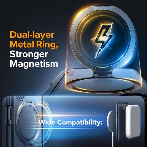 MOBOSI for Z Fold 5 Case with Rotatable Ring Stand & Privacy Screen Protector, Compatible with Magsafe, 18FT MIL-Grade Protection, Magnetic Shockproof Slim Case for Samsung Galaxy Z Fold5, Black