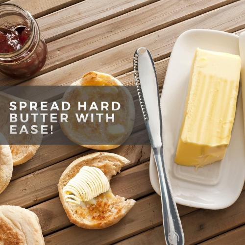 Simple preading Stainless Steel Butter Spreader knife, Butter Knife - 3 in 1 Kitchen Gadgets 2 knifes