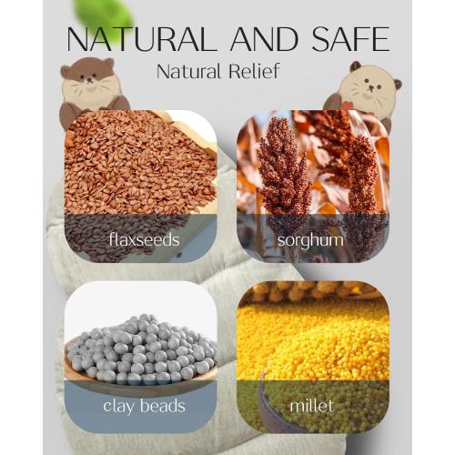 Microwave Heating Pad for Cramps Pain Relief, 15 * 8 Cozy Plush Microwavable Heating Pads for Back, Neck Shoulder, Cute Otter Microwave Stuffed Animal with Washable Cover,Unscented