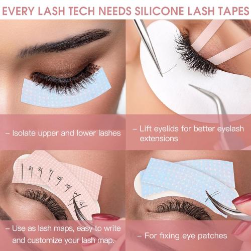 Lash Tape, Silicone Adhesive Eyelash Extension Tape, Pain-Free Removal Eyelash Tape for Sensitive Skin, Breathable Lash Extension Supplies