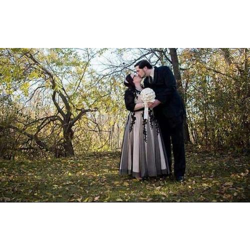 Size L YIRENWANSHA Women's Party Dress Manual D Empire Waist Tea Length Work Gown Yw38