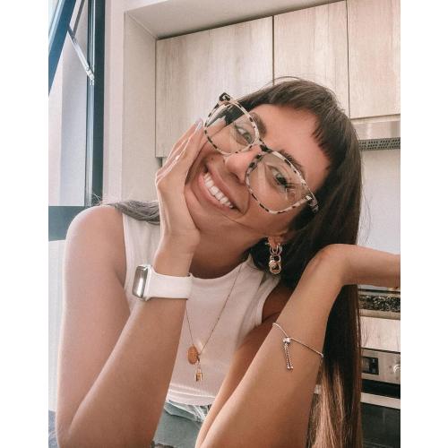 TIJN Blue Light Blocking Glasses for Women Men Clear Frame Square Nerd Eyeglasses Anti Blue Ray Computer Screen Glasses