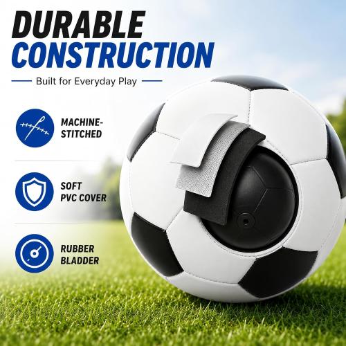 Soccer Ball Size 5 Size 4 Size 3 Size 2 with Pump Deflated - Single, 2 or 3 Pack Official Size Indoor Outdoor Training - Gift for Toddler Kids Youth Teens Adult 3-5 5-8 8-12 12  Years Old Boys Girls