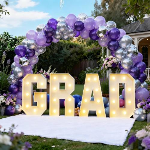 2.3FT LED Light Up GRAD Marquee Numbers