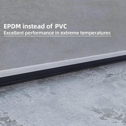 Garage Door Seals, Heavy-Duty U O Shape Bottom Rubber with Aluminum Track Retainer Base   5cm Brush Combination Kit, Universal Garage Door Weather Stripping Kit (16.5ft)