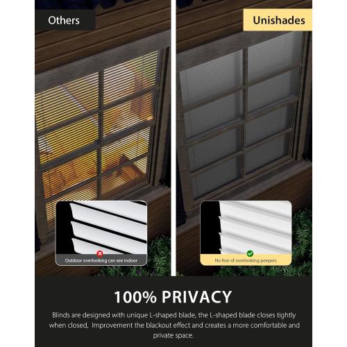 No Drill Blinds for Windows 1 Vinyl L-Shaped Slats Cordless Mini Blinds for Home, for Window Size 20 W × 36 H White