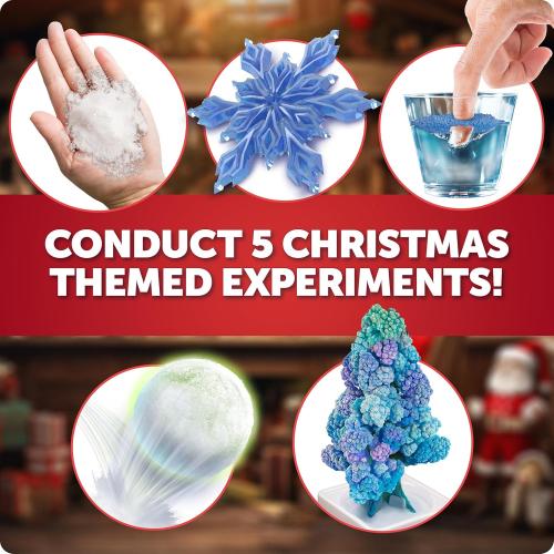 Blue Marble Santa's Christmas Science Workshop - Holiday STEM Kit for Kids with 5 Magical Experiments & 20 Bonus Activities, Educational Science Kit, for Kids Age 8 and Up