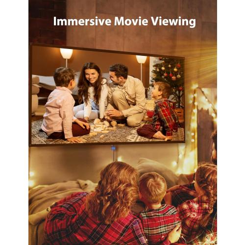 Projector Screen with Stand, Paris RHÔNE 100-inch Outdoor Indoor Projector Screen 16:9 4K HD PVC, 1.5 Gain Portable Wrinkle-Free Movie Screen for Home Backyard Theater with Carry Bag, Ground Nails