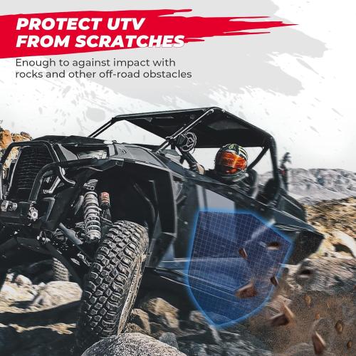 KEMIMOTO Nerf Bars Heavy Duty Black Tree Kickers Side Steps Compatible with 2014-2022 Polaris RZR XP 1000/ XP Turbo/ S900/ S1000/ Trail S 900 RZR Nerf Bars Rock Sliders Left & Right - 2 Seater