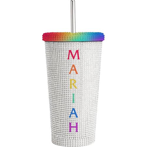 Mariah Carey Official Pride Rainbow Bedazzled Tumbler