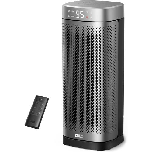 DREO Space Heaters, Fast Portable Heaters for Indoor Use, Large PTC Ceramic Electric with Remote, 12H Timer, 70° Oscillation, Overheat Protection, 1500W Safety Heat for Bedroom Home Office