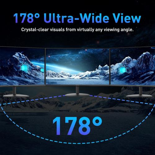 SANSUI 22 Inch 120Hz Monitor, FHD Computer Monitor 4000:1 Contrast Ratio with Adaptive Sync, HDR 100% sRGB, HDMI x 2, VESA Mount, Eye Care for Home/Office (ES-22X3AH, One HDMI Cable Included).