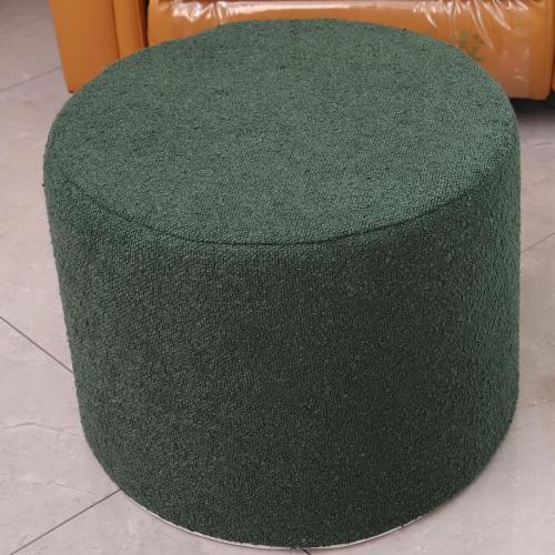 Asuprui Supportive Boucle Pouf Ottoman and Foot Rest Elevate Your Living Room Decor with Lightweight Pouf Filler Modern Foam Stuffed Poof Perfect to Rest Your Feet Moss Green