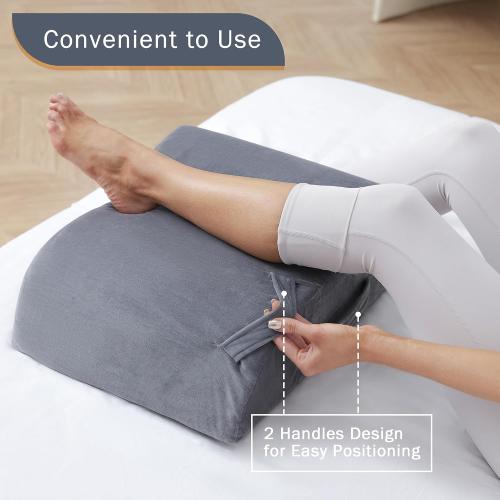 Leg Elevation Pillows, 8 Leg Pillows for Sleeping, Memory Foam Wedge Pillow for Swelling, Circulation, Pain Relief, Elevated Pillow for Post-Surgery, Back Support Pillows w/Washable Cover