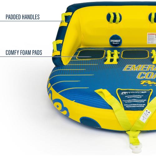 Paradise Water Sports - Emerald Coast Towable Tube for Boating - 1-2 and1-3 Riders