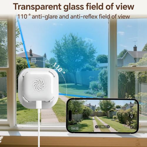 3MP 2K Window Camera, 2.4GHz & 5GHz WiFi Indoor Cameras for Home Security with Anti-Glare Full-Color Night Vision, AI Person & Motion Detection, 24/7 Recording, Two-Way Audio, Easy & Quick Install | 2.4GHz & 5GHz WiFi, Anti-Glare, Full-Color Night Vision, AI Person & Motion Detection, 24/7 Recording, Easy & Quick Install