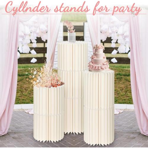 Cylinder Stands for Party, 7pcs Cilindros Para Fiestas Cake Pedestal Stand for Party