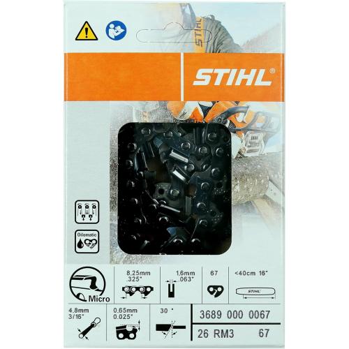 STIHL 26RM3-67 Oilomatic Rapid Micro 3 Saw Chain, 16