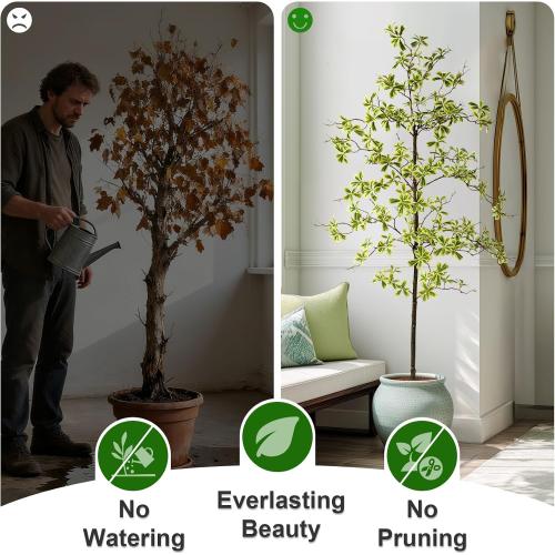 Bailikang 6FT Artificial Black Olive Tree Artificial Olive Plants, Tall Faux Olive Tree Faux Silk Plant Fake Plant Ultra-Realistic Silk Leaves & Natural Trunk Indoor Outdoor Use