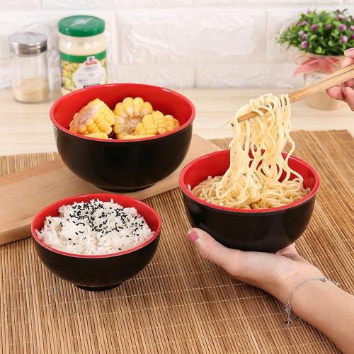 8Pack.......Lyellfe Set of Miso Soup Bowl with Spoon, Restaurant Quality Melamine Cereal Rice Bowl, 16 Oz Unbreakable Japanese Dinnerware for Ramen, Udon Noodle, Dishwasher Safe