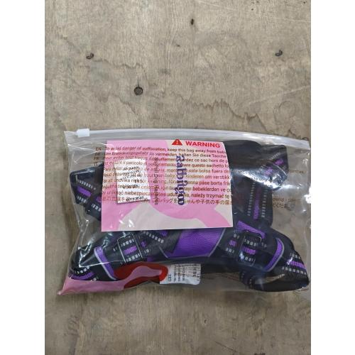 Medium rabbitgoo Dog Harness No Pull with 2 Leash Clips, Adjustable Soft Padded, Reflective Oxford No Choke Pet Vest with Easy Control Handle for Medium Sized Dogs, Purple, M