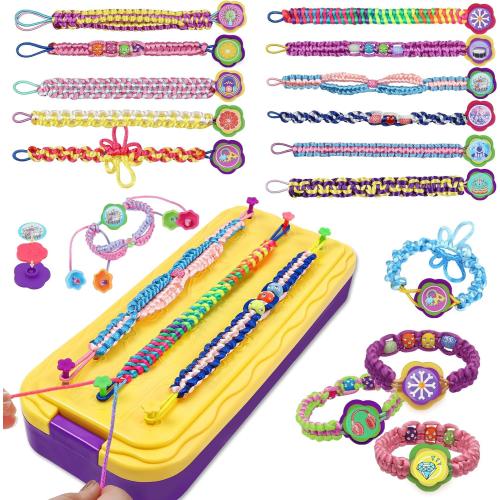 DDAI Arts and Crafts for Kids Age 8-12 Friendship Bracelet Making Kit for Girls - Best Birthday Gifts Ideas for Girl 7 9 10 11 Year Old - Popular Bracelets String Maker Toys Set