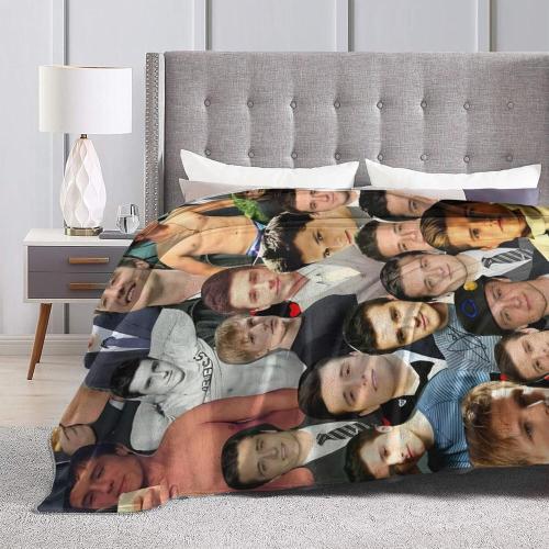 Josh Hutcherson Photo Collage Blanket Super Soft and Comfortable Flannel Throw Suitable for Sofa, Bed, Office, Unisex Travel Home Decoration Comfortable Wool Blanket Beach Blanket Gift 50x40