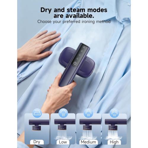 Steamer for Clothes,1200W Powerful Portable Steamer Iron,15s Fast Heat-up,100ml Tank,20 Min Continuous Steam, Wrinkle Remover for Travel, Home, Office(Blue)