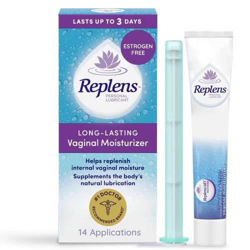 Replens Vaginal Moisturizer, Long-Lasting Replens Moisturizer with Reusable Vaginal Applicator, 14 Count