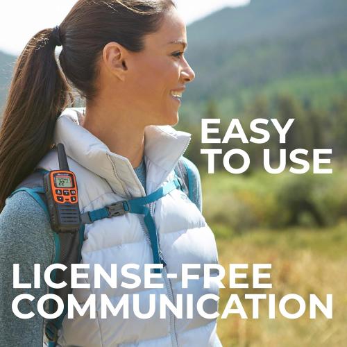 Midland- T51VP3 X-TALKER Spotting and Recovery Walkie-Talkie Long Range - FRS Two Way Radio for kids Caravanning with NOAA Weather Scan   Alert, 38 Privacy Codes - Black/Orange - 2 Pack