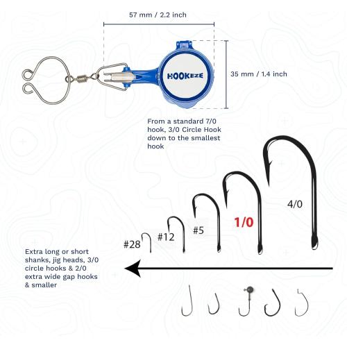 HOOK-EZE Fishing Knot Tying Tool | Protect from Fish Hooks | Tie Fishing Knots Easily | Cool Gadgets for Fishermen | Ice Fly Fishing | Fishing Accessories for Beginner Anglers | Nail Knot Tool