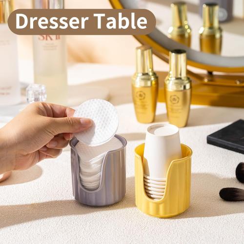 TANEW Kid Ceramic Vertical Dispenser - Dixiee Dispenser & Mouthwash Holder for 3oz Paper Cups on Bathroom Countertops Matt Grey