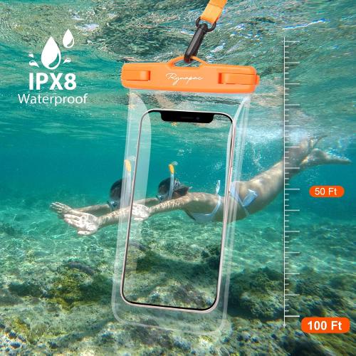 Waterproof Phone Pouch Bag - 7.5in Water Proof Cell Phone Case for Beach Travel, IPX8 Dry Bag with Lanyard for iPhone 16 15 14 Pro Max Galaxy S25  S24 , Cruise Ship Essentials 2025