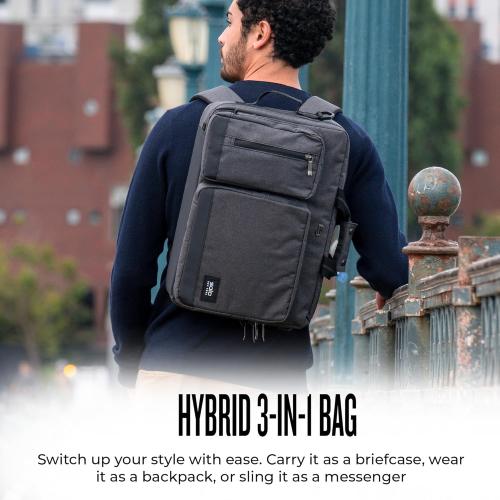 Solo New York Hybrid Briefcase Backpack - Laptop Carrying Bag, Fits 15.6 Computer, Brief for Travel & Work - Duane