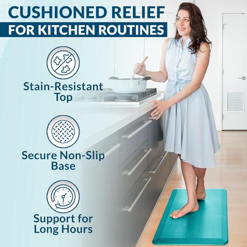 ComfiLife Anti Fatigue Floor Mat – 3/4 Inch Thick Perfect Kitchen Mat, Standing Desk Mat – Comfort at Home, Office, Garage – Durable – Stain Resistant – Non-Slip Bottom